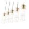 Z-Lite Alton Linear Chandelier, 5-Light, 4.75 In.W x 42 In.L x 14.25 In.H, Modern Gold/Clear+Frosted 824P-5L-MGLD - alternate 5